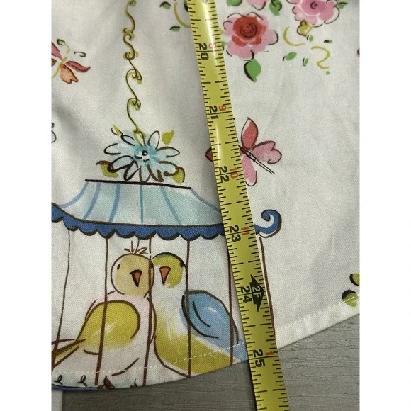 Vintage The Cat's Pajamas Short Set Button Front Birds Short Sleeve Rare - Picture 11 of 16